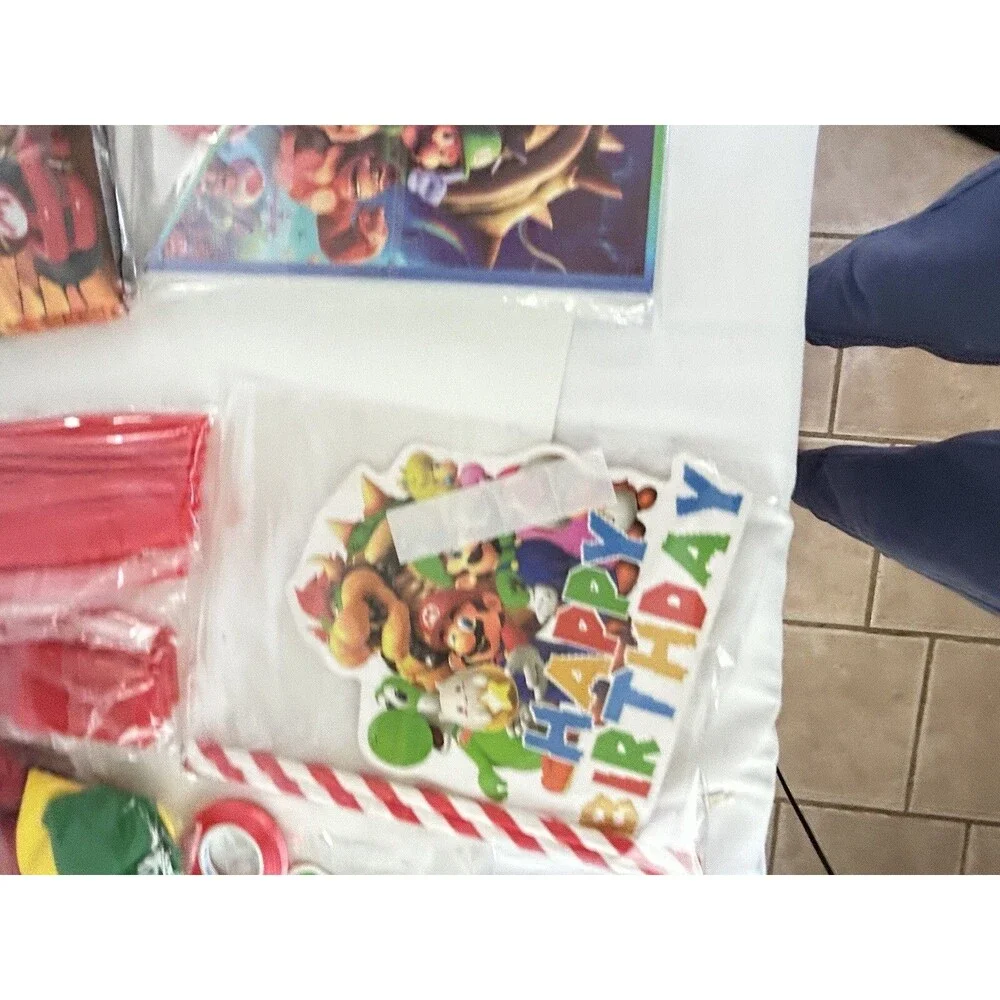 Super Mario Birthday Party Supplies Decorations Theme Celebration Kit